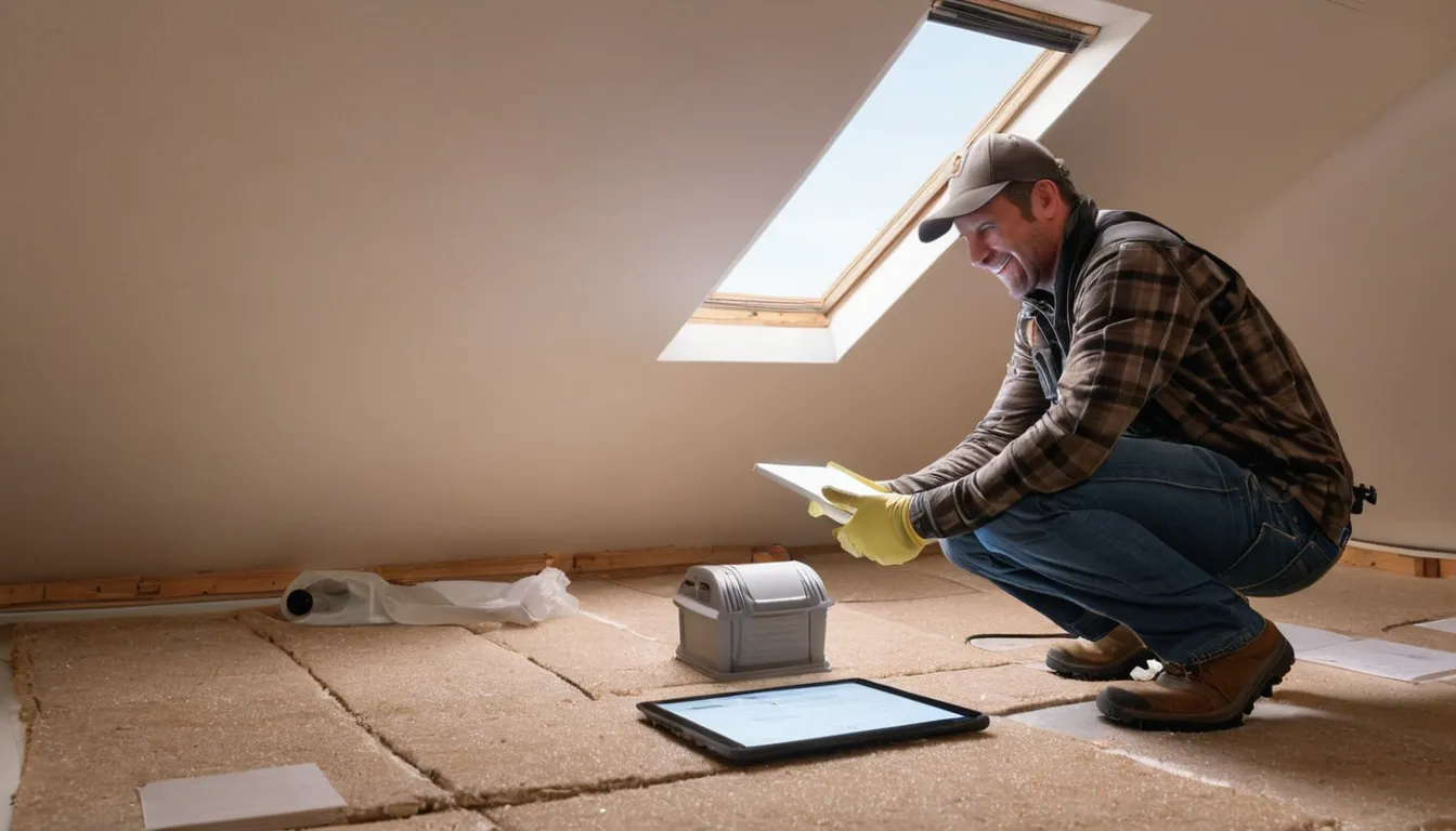 Independent provider inspecting an attic for rodent and wildlife entry points in a Roseville home